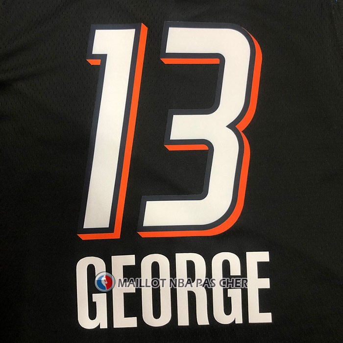 Maillot Oklahoma City Thunder Paul George NO 13 Ville 2020-21 Noir